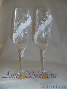 Свадебные бокалы ручной работы в Липецке - Изображение #3, Объявление #318999